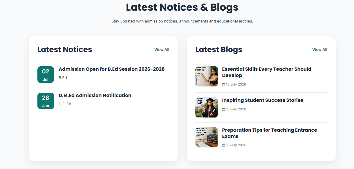 Notice and blog